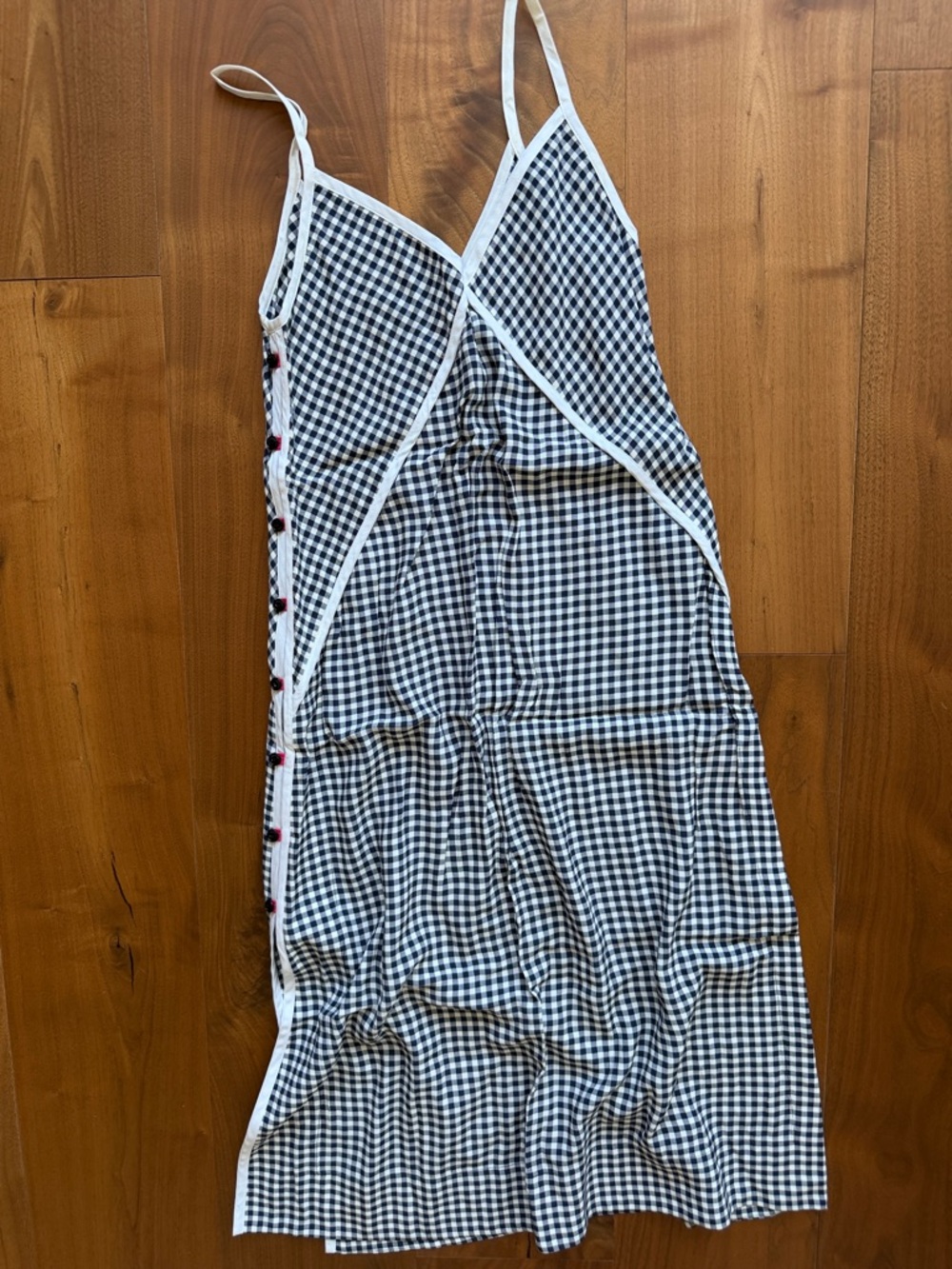 Rag & bone blue checkered sleeveless midi dress/ XS